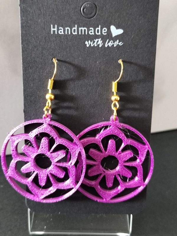 Mandala Oorbellen Silk Paars Mandala Oorbellen