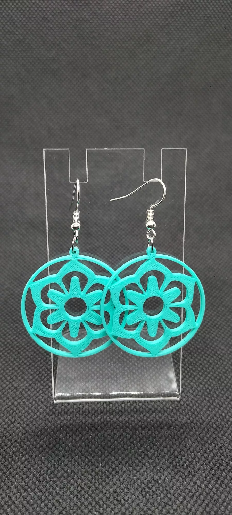 Mandala oorbellen jelly green
